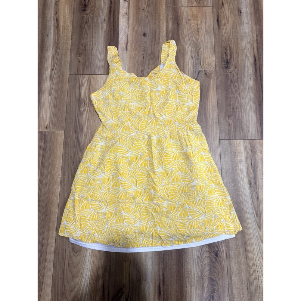 Blu‎ Pepper Sundress Yellow Women's Large Lined Fit Flare